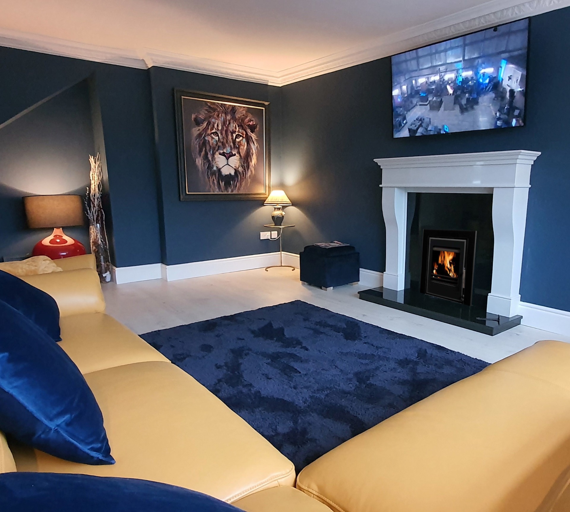 Hota Ares 6 with Pisa Marble Fireplace